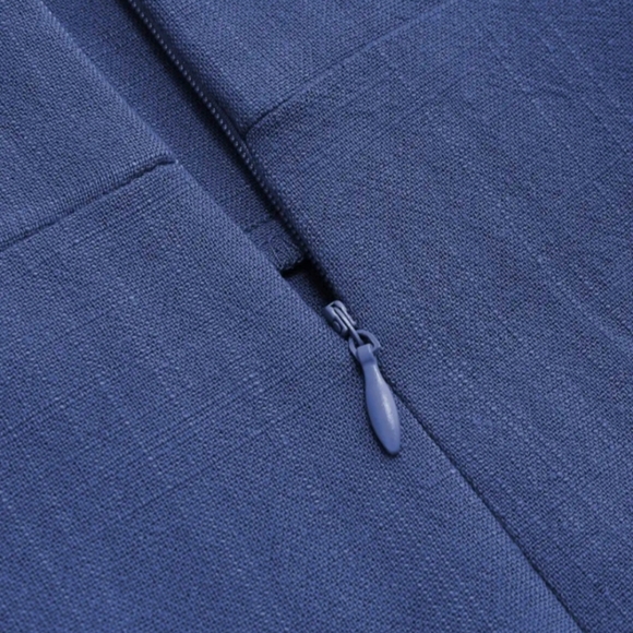 Cider Brand Navy V-Neck Corset Jumpsuit w/pockets. - Picture 2 of 4